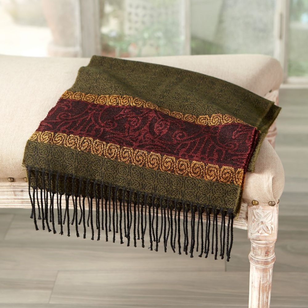 Elegant Multicolor Fringed Scarf